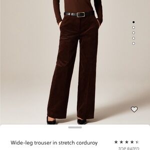 Brown Corduroy Wide-Leg Trousers